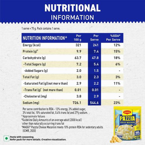 MAGGI PAZZTA CHEESE MACARONI 75G
